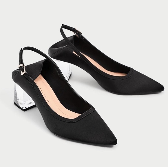 clear slingback shoes